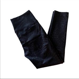 Nicole Miller Leopard Print Black Leggings M